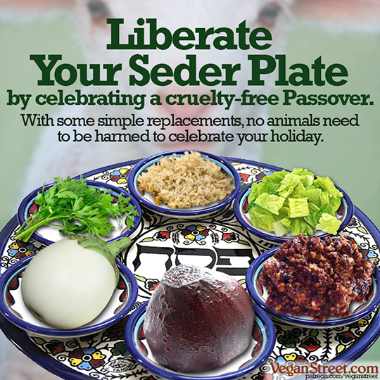 "Liberate your Seder plate by celebrating a cruelty-free Passover" by VeganStreet.com