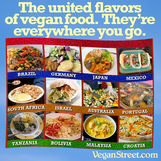 "The united flavors of Vegan food" by VeganStreet.com