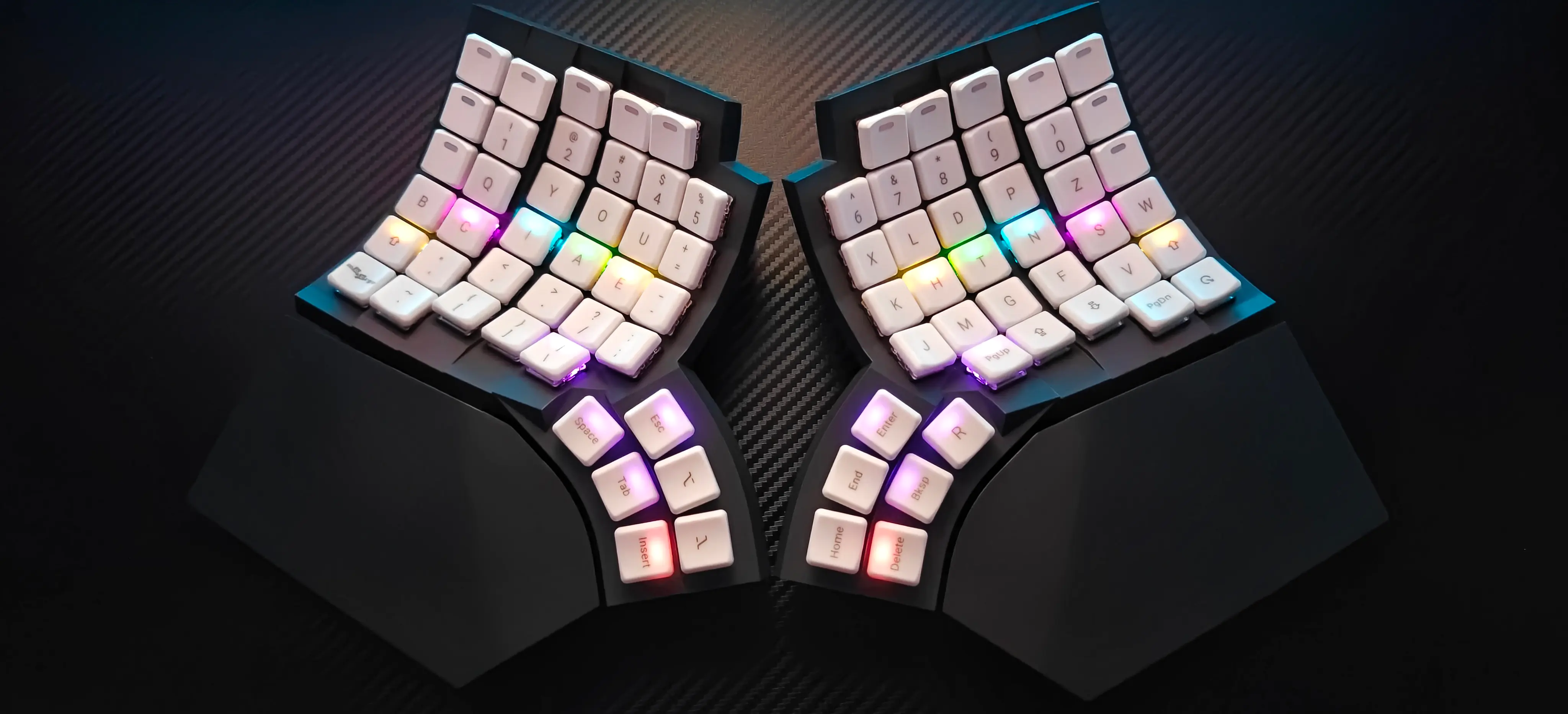 Photograph of this layout on my Glove80 keyboard.