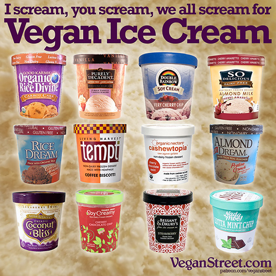 "I scream, you scream, we all scream for Vegan ice cream" by VeganStreet.com