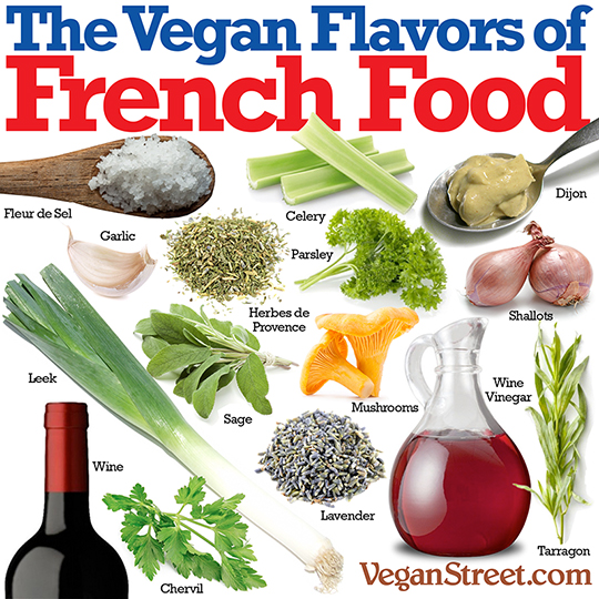 "Vegan flavors of French food" by VeganStreet.com