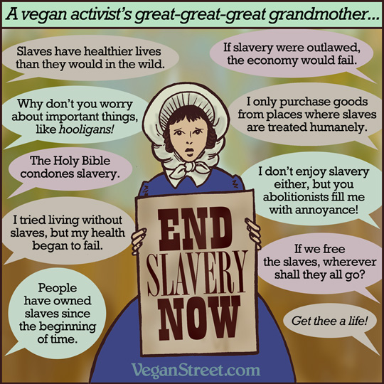 "A vegan activist's great-great-great grandmother..." by VeganStreet.com