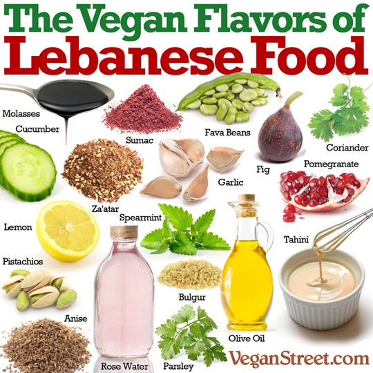 "Vegan flavors of Lebanese food" by VeganStreet.com